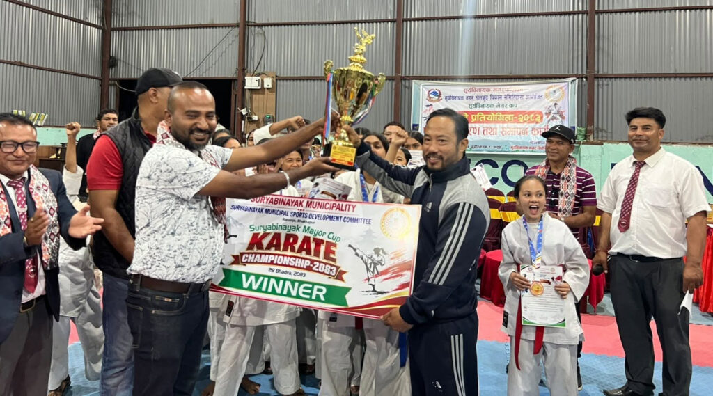 सूर्यविनायक मेयर कप कराते च्याम्पियनसिप–२०८३ सम्पन्न, विजेतालाई वडाध्यक्ष बस्नेतद्धारा पुरस्कार वितरण